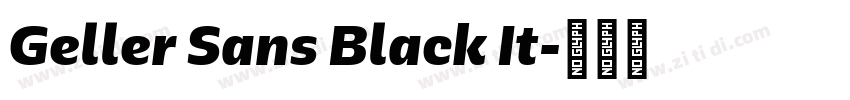 Geller Sans Black It字体转换